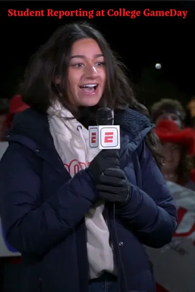 Student Reporting at College GameDay